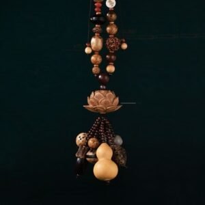 natural bodhi car/bag charm for a safe journey lotus style
